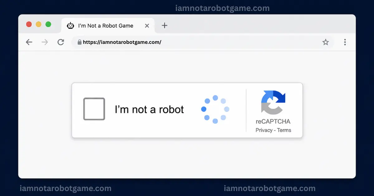 I'm Not a Robot game overview showing CAPTCHA-style interface
