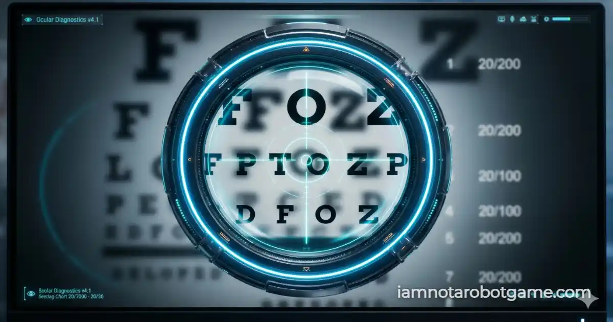 Level 24 Eye Exam Canvas Matrix Solution in the I'm Not a Robot Game